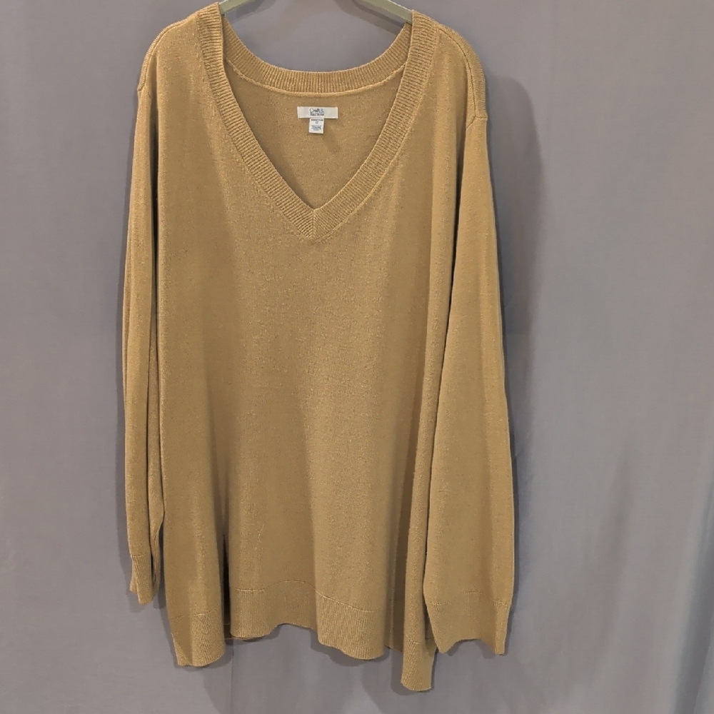 CROFT & BARROW CAMEL SWEATER 4X